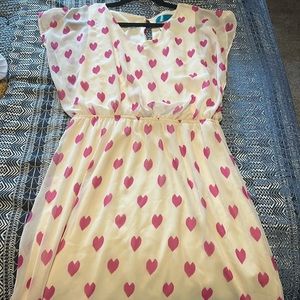 White Summer dress with Hearts